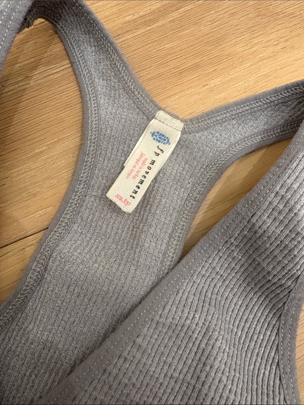 Free People Movement Ribbed Racerback Crop Top - Gray - Picture 3 of 3